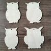 10Pcs Chinese Style Owl Hanging Ornament Farmhouse Rustic Handmade Wooden Owl Decoration Christmas Tree 2D Flat Bird Hanging Decor