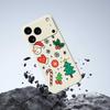 For iPhone 17 Pro Max Case Christmas Snowman and Tree Pattern Printing Straight Edge TPU Phone Back Cover