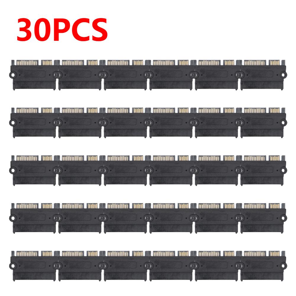 30-1pc SATA Male To Female Power Data Converter 22Pin 7+15 Male To Female Converter Head Power Data Adapter SATA To SATA Adapter
