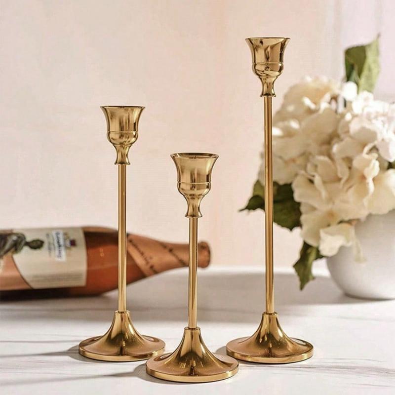 1pcs Vintage Modern Decorative Centerpiece Candlestick For Fireplace, Wedding, Party, Housewarming Gift Gifts Birthday Graduation