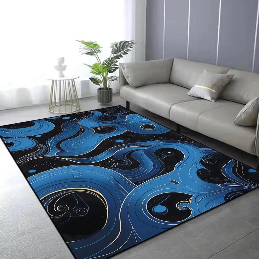 Nordic Abstract Style Carpet Living Room Bedside Floor Mat Non Slip Balcony Corridor Doormat Coffee Table Decor Accessories Rug