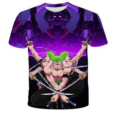 2025 Anime One Piece Boy T-shirt Cartoon Men Short-sleeved Cosplay Luffy Top-tier Loose and Breathable Men's Clothing Black