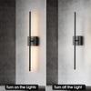 Wall Mounted Light Sconce Touch Switch Black Bedroom Hallway Living Room Indoor Lighting Lamp Wireless Rechargeable LED