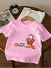Funny Garfield Short Sleeve Kids T Shirt Summer Cute Cartoon Crewneck Street 3-14 Years