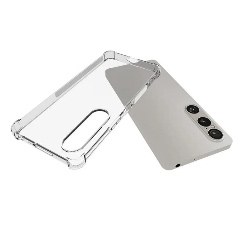 WANLONFENG TM Series For Sony Xperia 1 VII Case 2.0mm Clear TPU Phone Back Cover (Big Lens Hole)