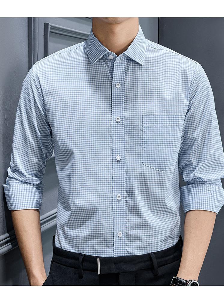 Autumn Casual Plaid Pure Cotton Shirt for Men