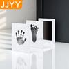 DIY Handprint and Footprint Kit with Ink Pads and Photo Frame for Toddlers Baby Shower Gift Safe Clean Souvenir Accessories