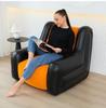 Deluxe Inflatable Backrest Sofa: Portable Double Flocked Recliner for Outdoor Camping