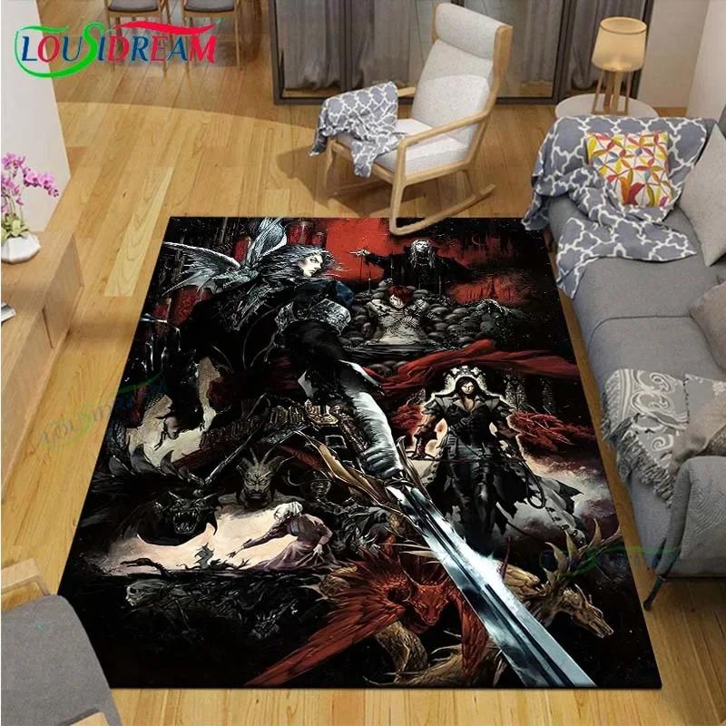 2025 Game 3D C-Castlevania Dracula Carpet Living Room Bedroom Bedside Mat Fashion Floor Mat Area Rug Door Mat Bedroom Decoration