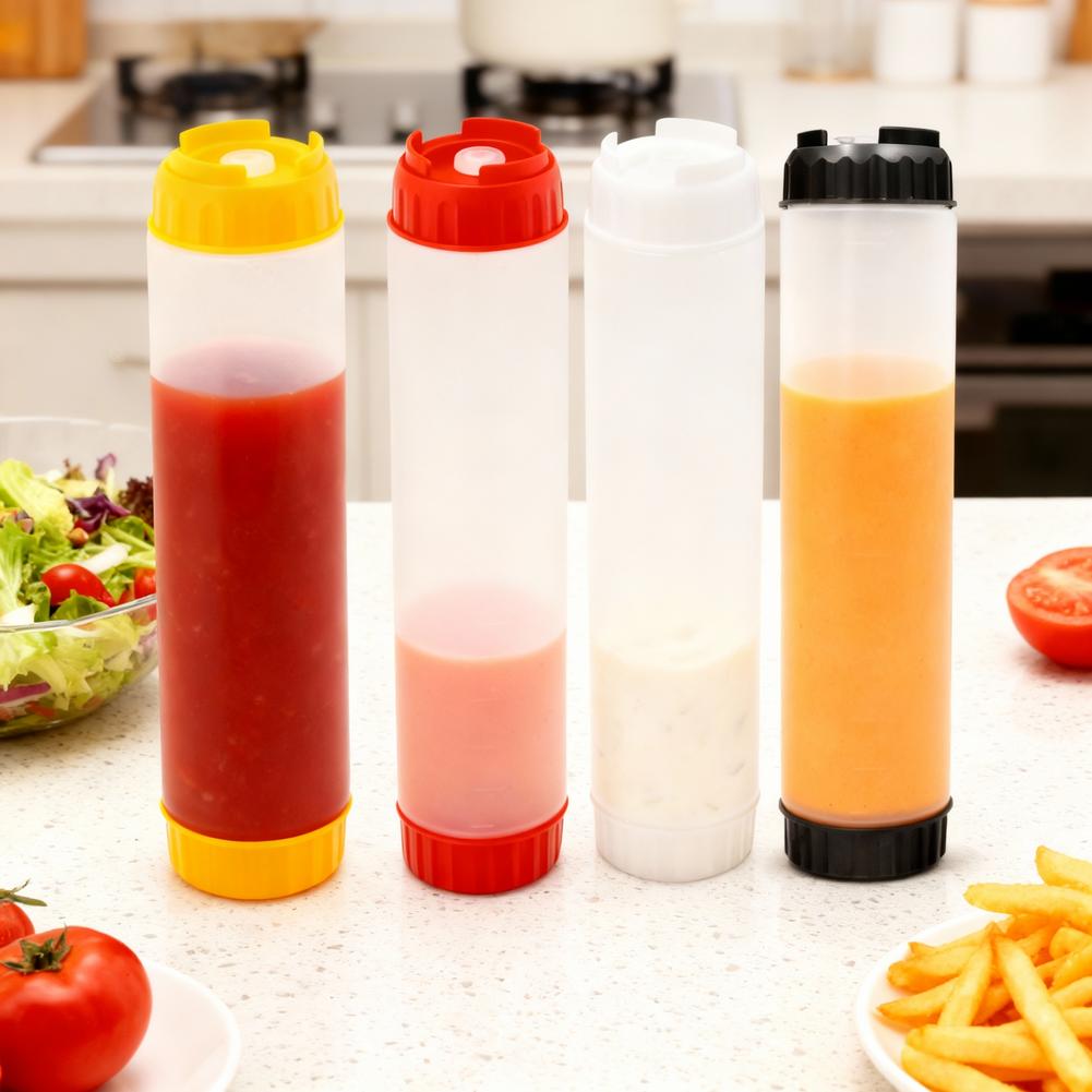 Small Squeeze Condiment Bottles with Nozzles Ketchup BBQ Sauces Olive Oil Bottle Dispenser Squeeze Sauce Bottle Kitchen Gadget