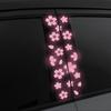 High Intensity Reflective Flower Car B-Pillar Sticker Self-Adhesive Cherry Blossom Center Pillar Decal Waterproof Vinyl Decal DIY Car Window Bumper