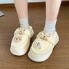 Fashion Cute Cartoon Plush Decoration Indoor Slippers Women 2025 Winter Sweet Bowknot Indoor Slippers Warm Short Plush Bedroom Slides
