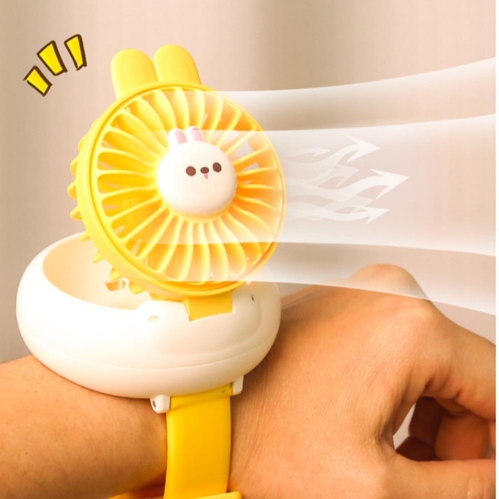 3 Speeds Portable Cute Watch Fan Summer Watch Small Fan Capybara Electric Fan  Children