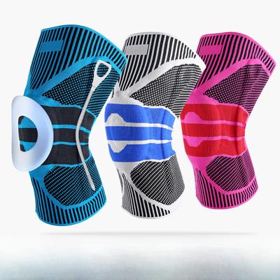 Single Sport Knitted Knee Pads Mountaineering Basketball Fitness Knee Pads Cover Breathable Silicone Anti-slip Spring To Support The Knee.
