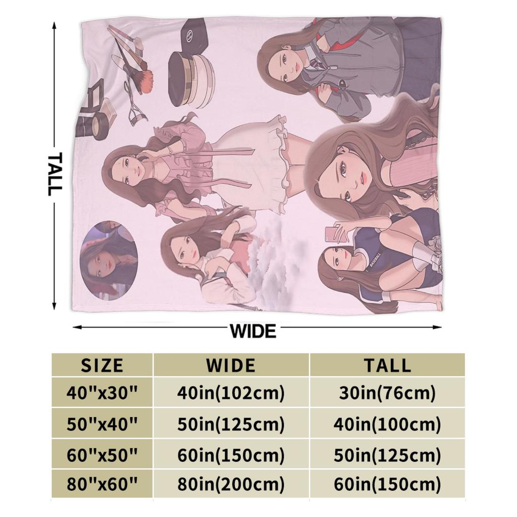 True Beauty Series Fleece Throw Blankets Mun Ka-Young Blanket for Sofa Bedroom Lightweight Thin Quilt