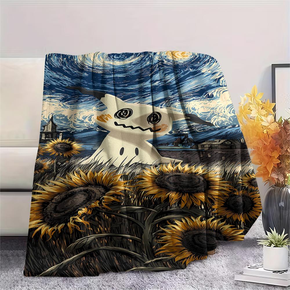 Gengar Print Flannel Blanket,High quality Comfortable for All Seasons,Home Decor,Warmth and Comfort,Perfect for Christmas Gifts