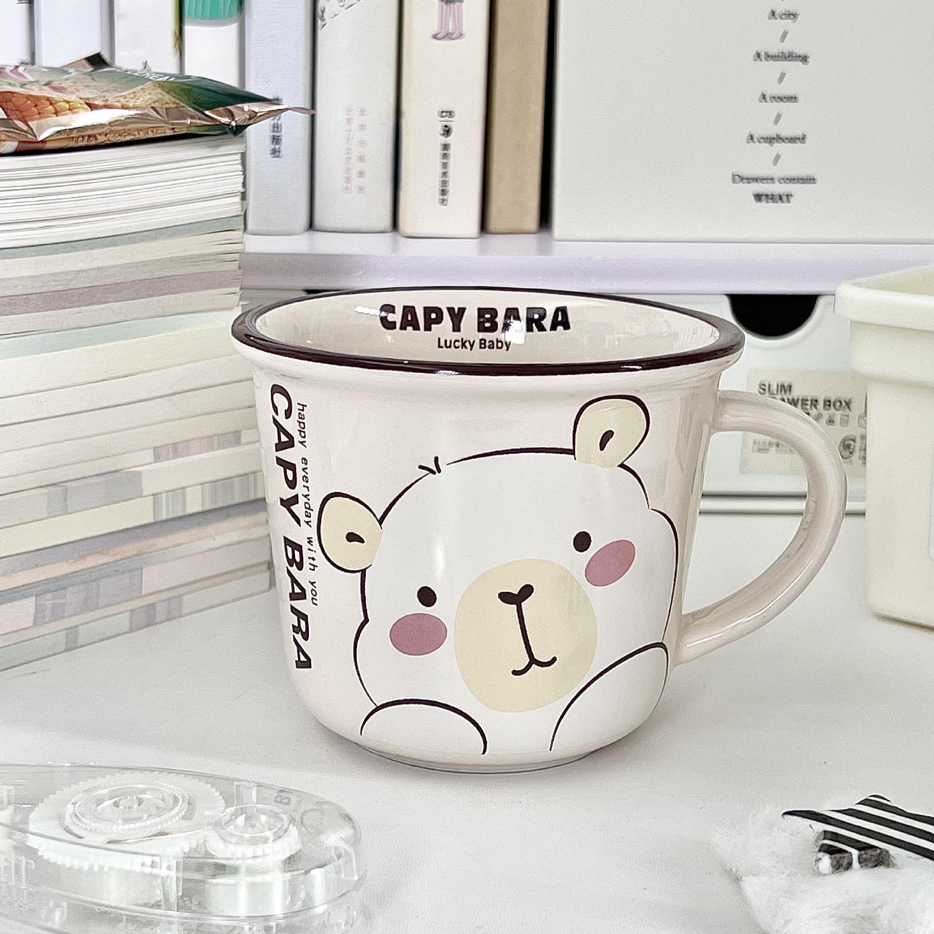 

Gift Gift for Girls for Birthday Kapibala Children s Water Cup Couple Ceramic Mug Best Friend Souvenir Gift Box 400-500ML