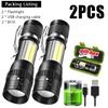 High Power Portable Led Flashlight Built in Battery Torch COB Rechargeable Led Light Waterproof Tactical Flashlight Camping Lamp