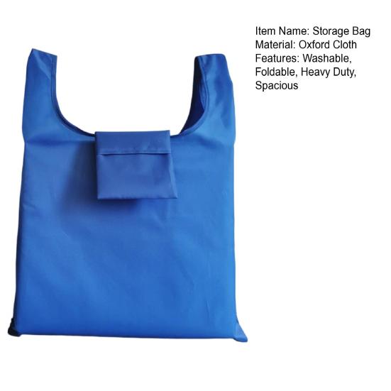 Yeniden Kullanılabilir Alışveriş Çantası Yıkanabilir Katlanabilir Bakkal Çantası Ağır Hizmet Tipi Oxford Kumaş Bakkal Çantası Pazar Gezisi Kamp Seyahatleri için