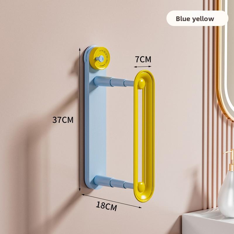 Double-layer Retractable Adjustable Balcony Household Suction Cup Storage Rack