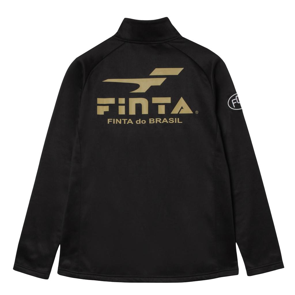 FINTA Men's Soccer Warm Training Jacket FTE0032 (0800) Black x Gold, Size S