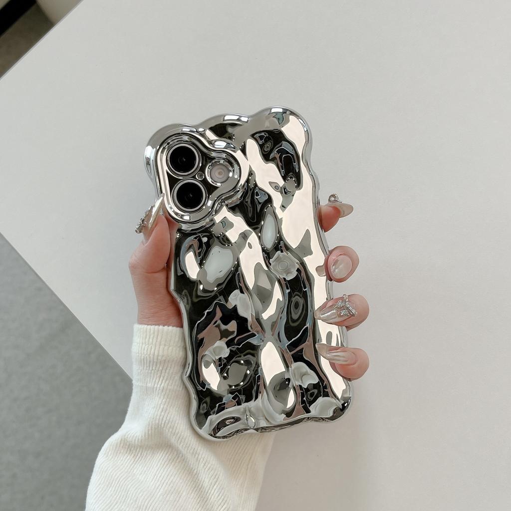 Niche High-End Electroplated Case for iPhone 16 Pro Max, Compatible with Apple 17 New Model 14/15 Creative