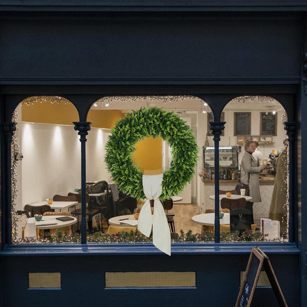 Simulering Av Frost Gräs Vinstock Cirkel Botten Med Gröna Växter, Vatten Gräs Vinstock Cirkel Blomkrans