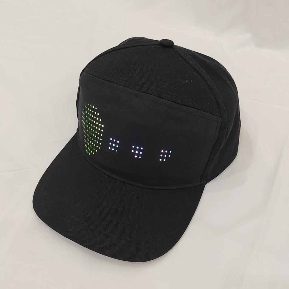 New LED Display USB Rechargeable Bluetooth Speaker Snapback Cap DIY Party Hat and Headlamp Performance Style