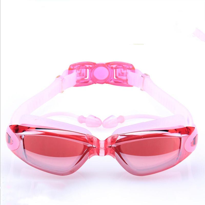 Anti Fog Swimming Goggles UV Glasses Adjustable Earbuds Nose Clip Adult Kids Eye Shield Goggles