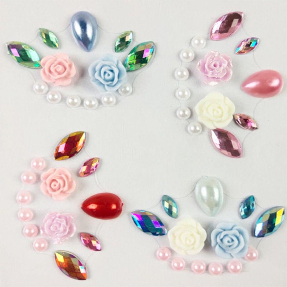 DIY Samolepky na obličej Tělo s drahokamy Dětské 3D samolepky s drahokamy Dětské samolepky na tetování na čelo