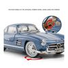 1/24 Mercedes-Benz 300SL Vintage Diecast Alloy Miniature Toy Car Model Pull Back Sound Light Classical Collection Gift for Boy