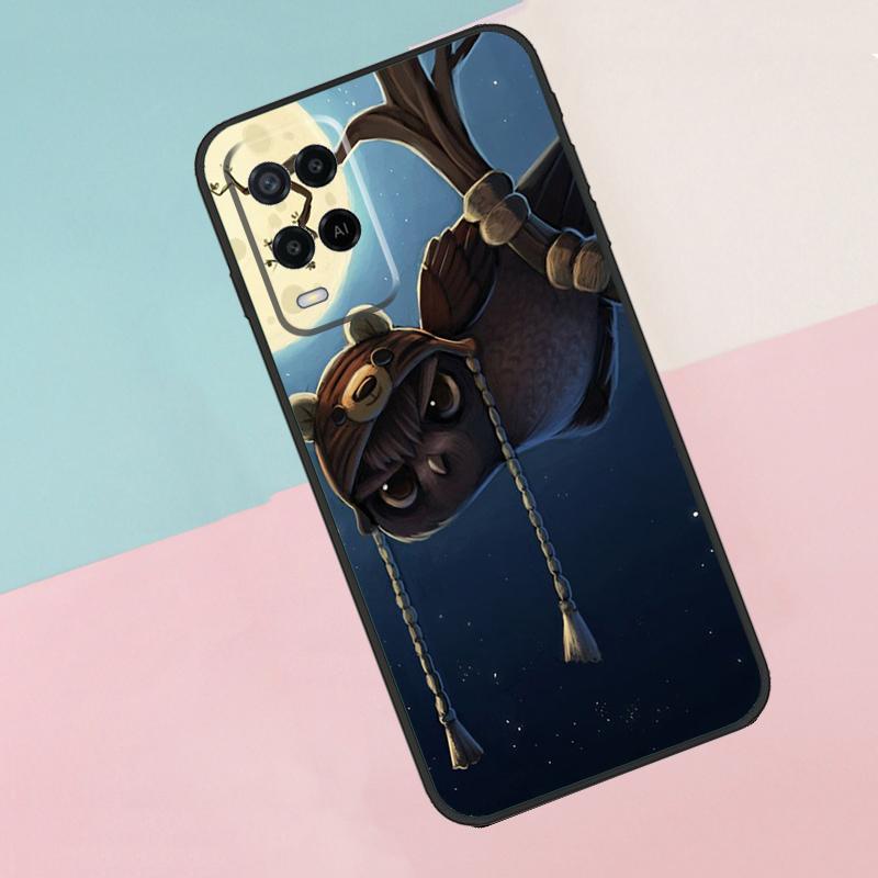 Cute Owl Cartoon For Oppo A74 A94 A54 A80 A78 A98 A40 A60 A18 A38 A58 A15 A17 A77 A57S A16 A76 A96 Phone Case