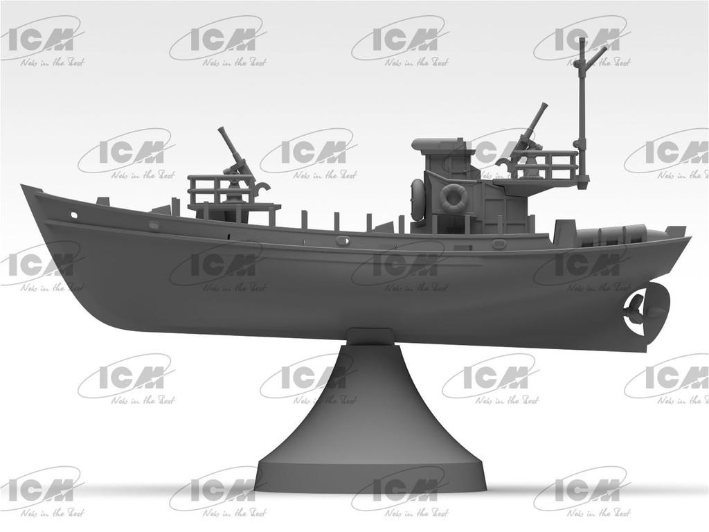 ICM World War II German Navy Combat Fishing Boat Plastic Model S018 1/350