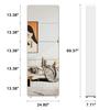 Mirror Shoe Rack Cabinet with 5 Flip Drawers, Mirrored Shoe Cabinet with Arc Design, Freestanding Tipping Shoe Organizer, Entryway,