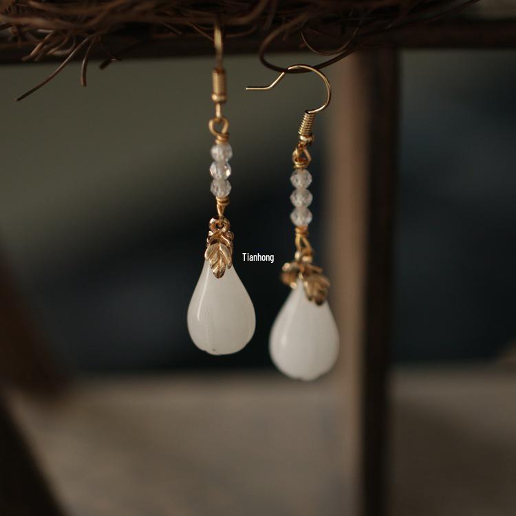 Lily of the Valley Hanfu Pendant Earrings - Ancient Style Cheongsam Accessories for Women