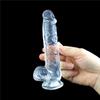 Realistischer Jelly-Dildo mit starkem Saugnapf, flexibler Peniskomp