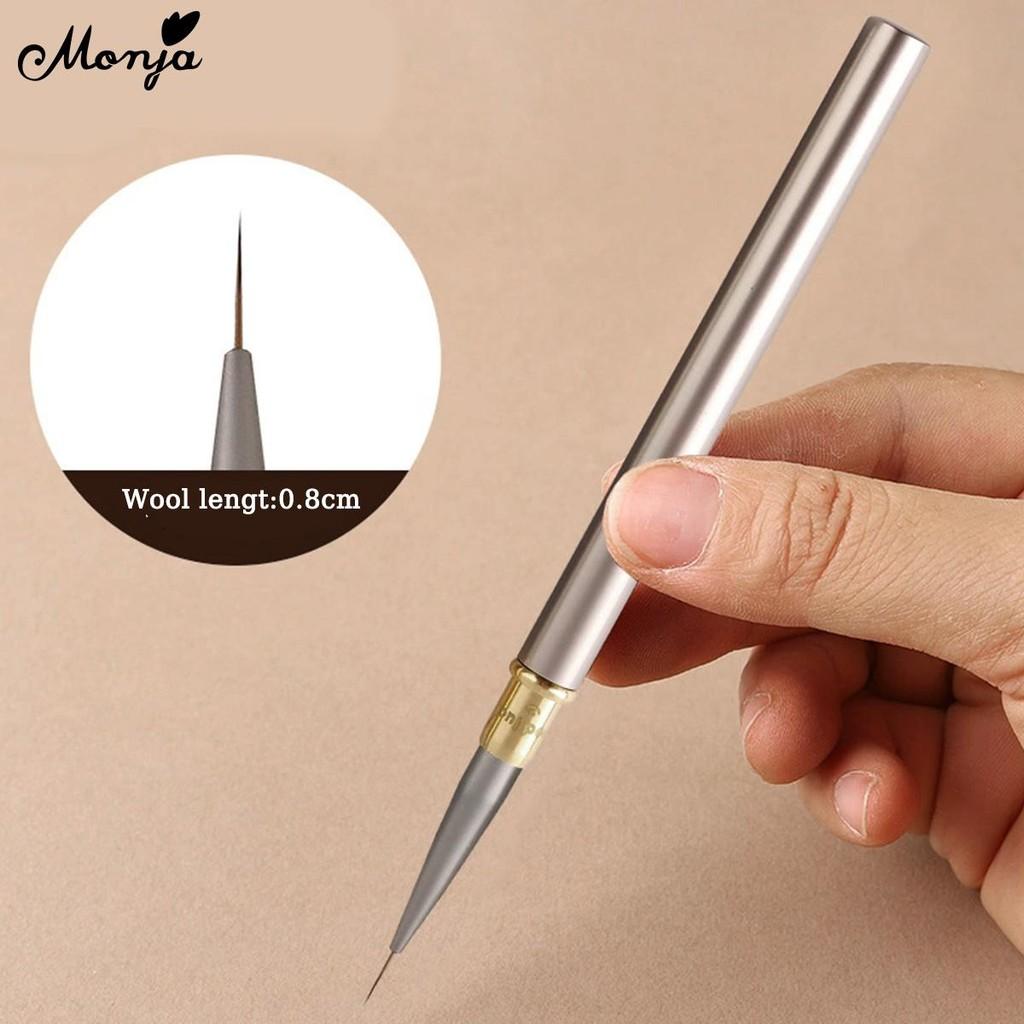 monja Nail Art Brush Stripes Thin Liner Floral Painting Drawing 6 Styles Heads French Gradient Crystal Acrylic UV Gel Extension DIY Manicure Tools