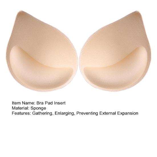 Women's Bra Pad Inserts Removable Tear Drop Shape Bra Cup Inserts Push Up Breast Enhancer for Swimsuits Yoga Sports Bras
