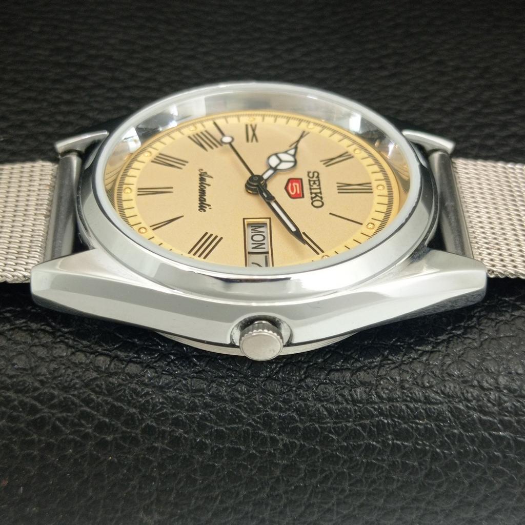VINTAGE REFURBISHED SEIKO 5 AUTOMATIC 6309A JAPAN MENS GOLDEN WATCH a442148-1