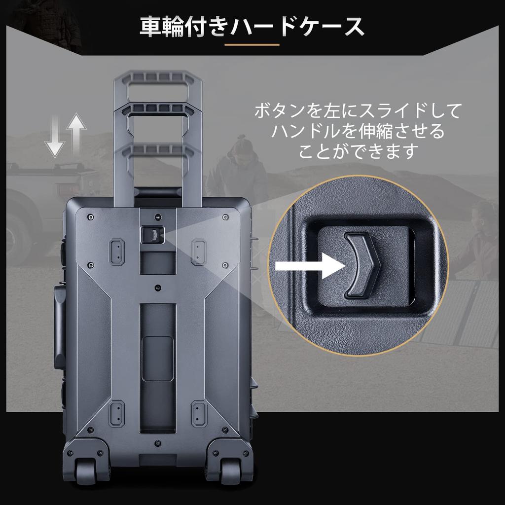 Waterproof Hard Case with Wheels Case with Wheels Lattice Cut Sponge Inner Cm Suitable for [Lykus] HC-5230 Carry-on Built-in Dimensions 51.7x35.8x35