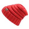 Women Men Warm Knitted Beanie Hat Solid Color Woolen Yarn Cuffed Winter Cap