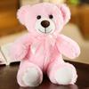 Rainbow Bow Tie Teddy Bear Plush Doll - 35cm Soft Festival Cushion