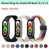 Nylon Woven Strap for Xiaomi Mi Band 10/9/8 Bracelet Replacement for Mi Band10 9 8 NFCWatchband for Mi Band 9 8 10 Accessories