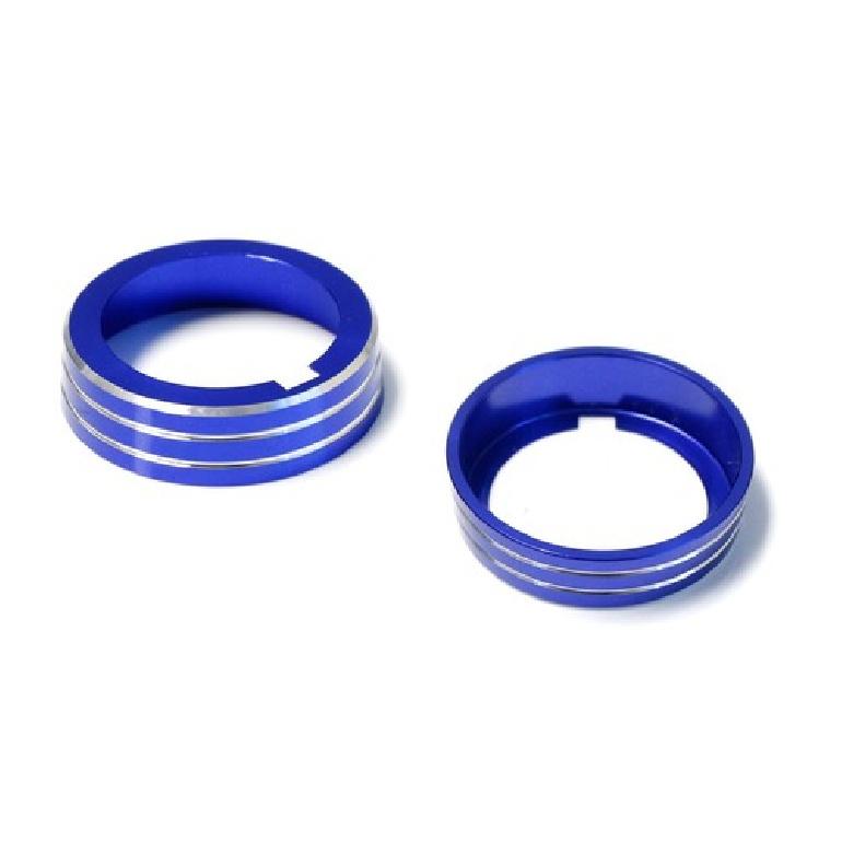 Blue Anodized Aluminum AC Climate Control Ring Knob Covers For VW MK7 Golf GTI