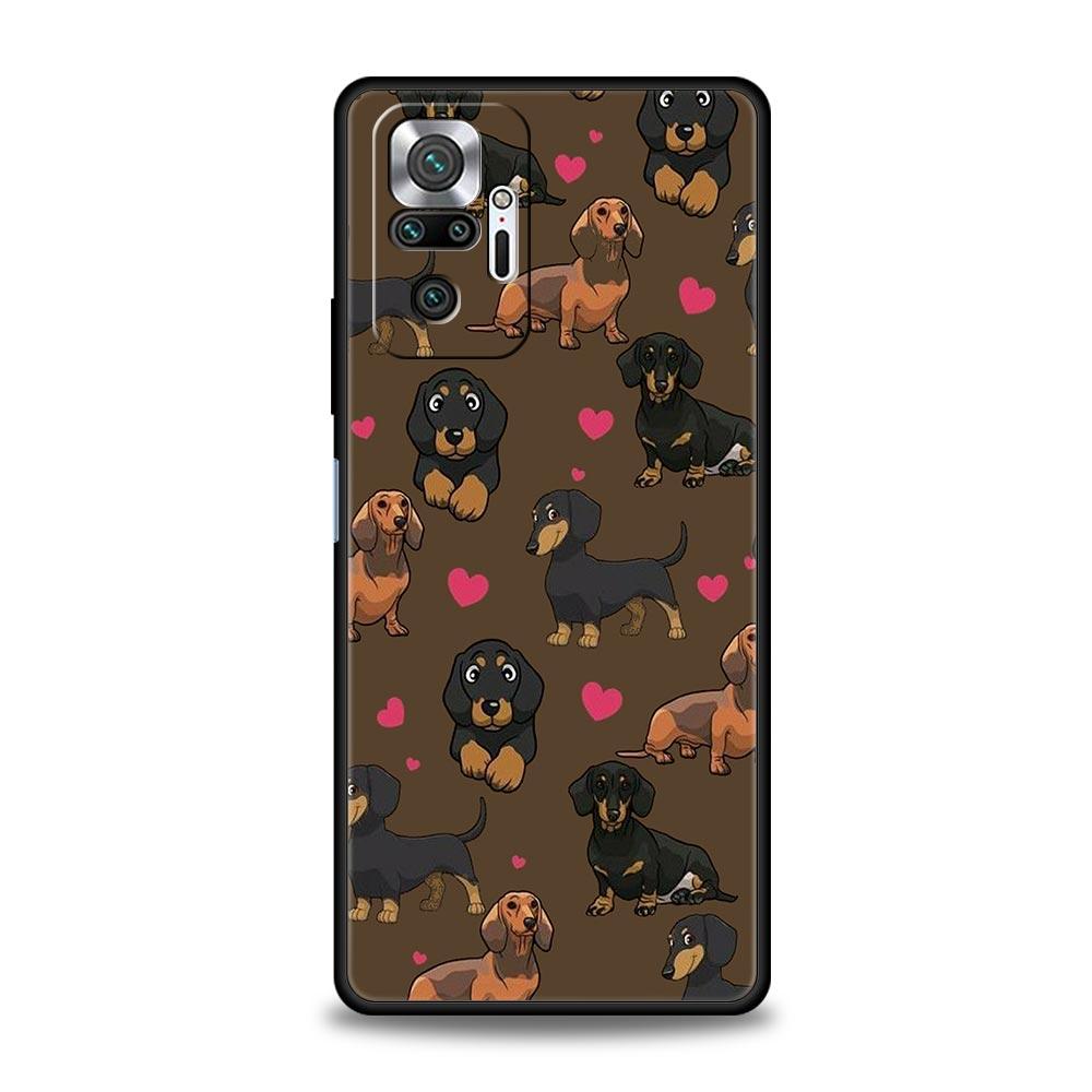 Dachshund Sausage Dog Phone Case For Xiaomi Redmi Note 14 13 5G 10 11 12 Pro Plus 4G 14C 13C 12C 10C Black Cover