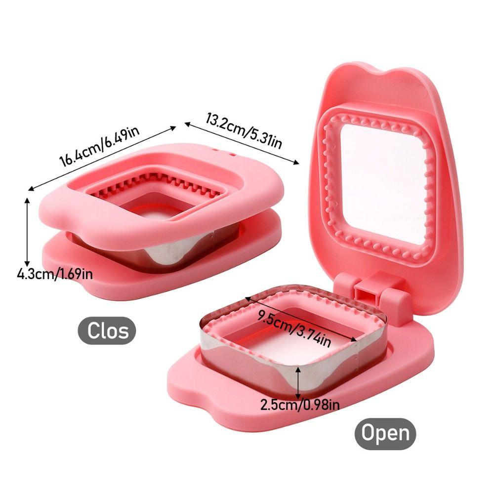 Stainless Steel DIY Sandwich Cutters Mould Sealer Flip Multiple Shapes Toast Bread Mold Square Circular Lunch Box Decor