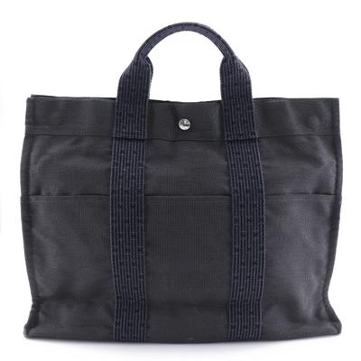 Hermes Borsa ToteMM Herline grigio Tela di nylon unisex Usato