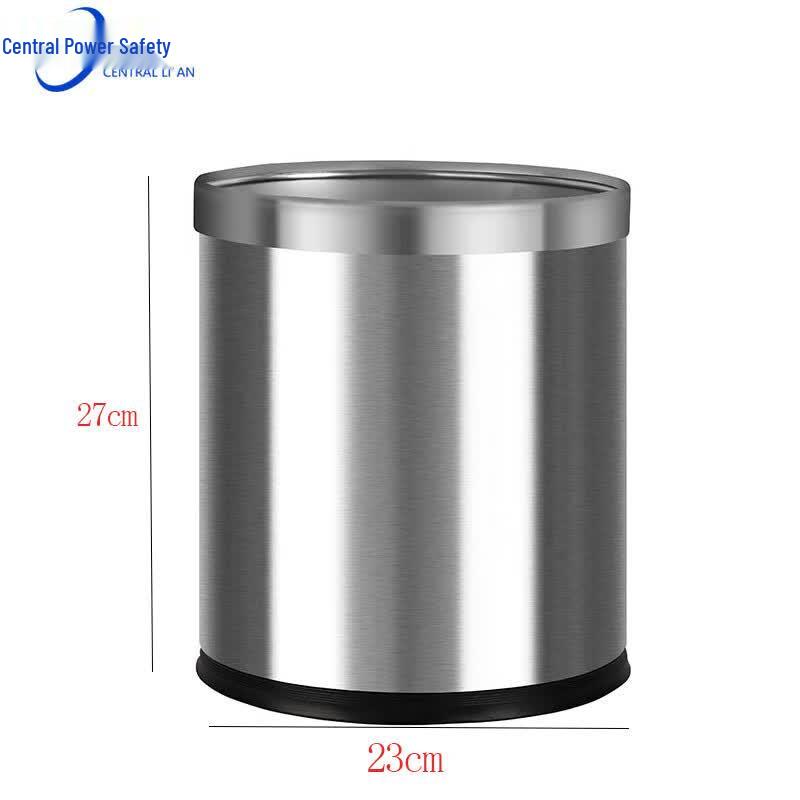 Zhonghuan Li'an Round 10L Stainless Steel Trash Can