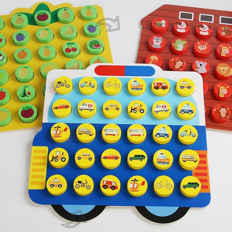 Montessori Memory Match Chess Game Logical Thinking Training Cognition Matching Battle Board Game for Kids Early Education