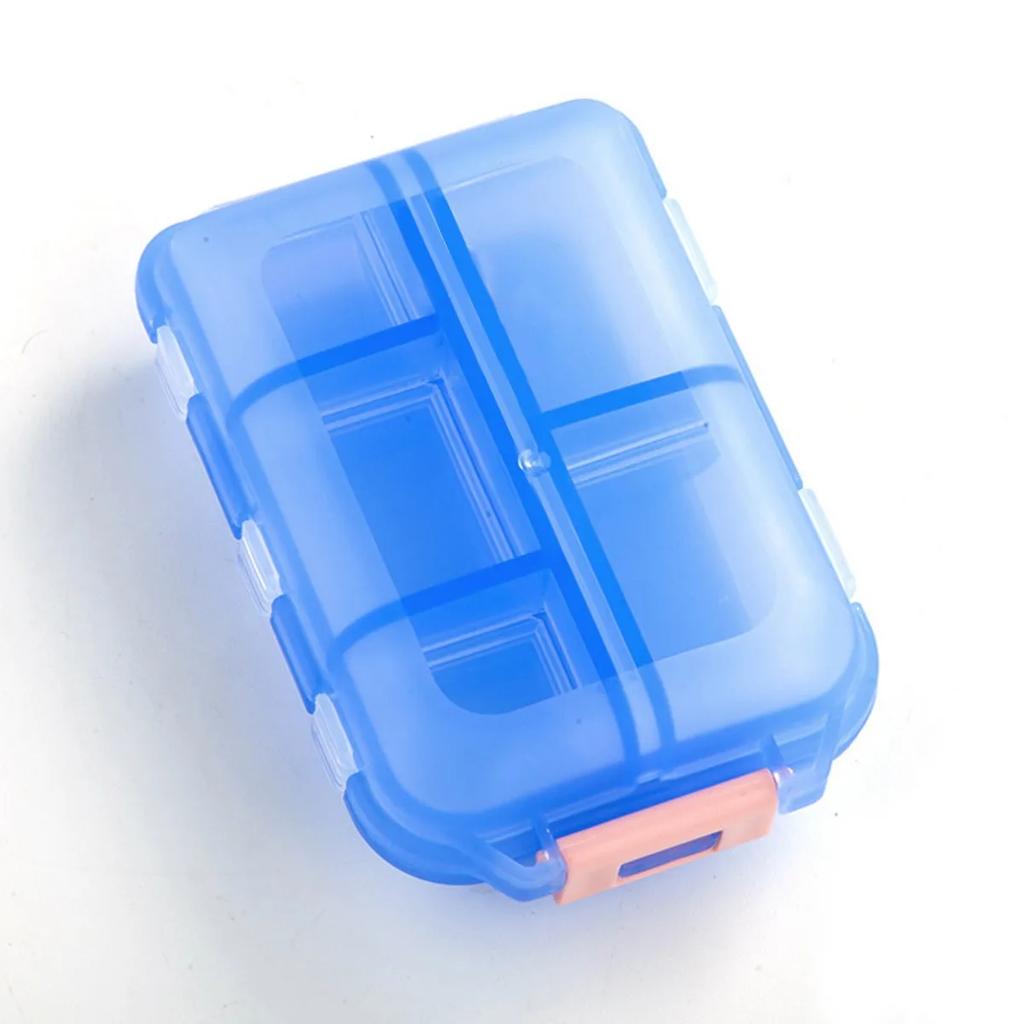 10 Compartments Travel Pill Organizer Pocket Portable Pill Storage Box Case Daily Pill Container or Purse Fish Oil Medicine